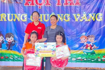 Hội thi rung chuông vàng môn tiếng Anh dành cho lớp 4-5 tuổi và 5-6 tuổi của trường mầm non Ea Pốk
